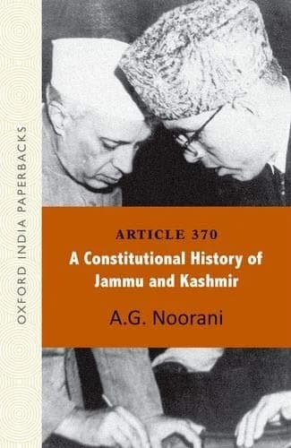 Cover of Article 370: A Constitutional History of Jammu and Kashmir OIP