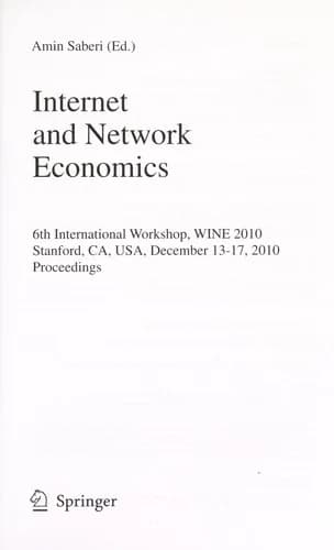 Cover of Internet and Network Economics