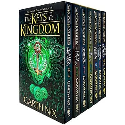 Cover of The Keys to the Kingdom Complete Series Books 1 - 7 Collection Set by Garth Nix (Mister Monday, Grim Tuesday)