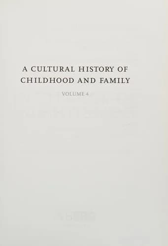 Cover of A Cultural History of Childhood and Family in Antiquity