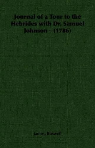 Cover of Journal of a Tour to the Hebrides with Dr. Samuel Johnson - (1786)