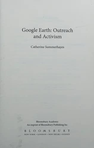 Cover of Google Earth: Outreach and Activism