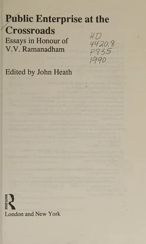 Cover of Public Enterprise at the Crossroads