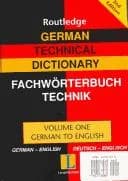 Cover of German Technical Dictionary (Volume 1)