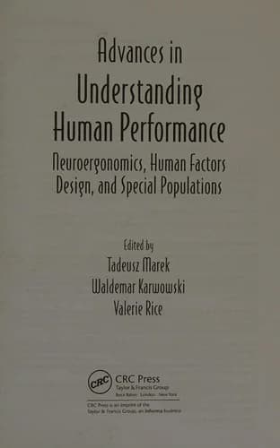 Cover of Advances in Understanding Human Performance