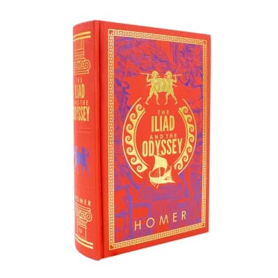 Cover of The Iliad and The Odyssey By Homer (Deluxe Leather-bound)