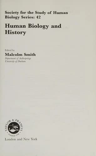 Cover of Human Biology and History