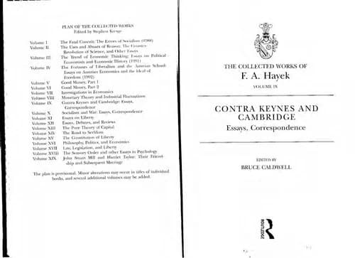Cover of Contra Keynes and Cambridge