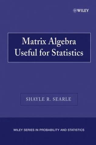 Cover of Matrix Algebra Useful for Statistics