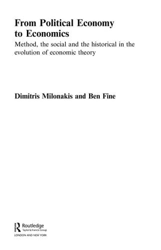 Cover of From Political Economy to Economics