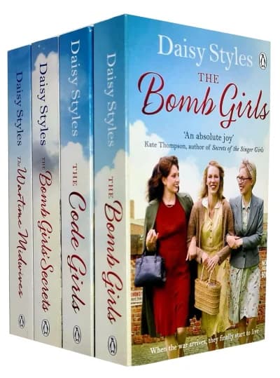 Cover of Daisy Styles 4 Books Collection Set (The Bomb Girls, The Bomb Girls’ Secrets, The Wartime Midwives, The Code Girls)