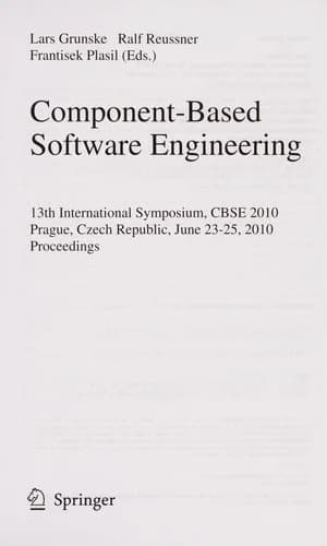 Cover of Component-Based Software Engineering