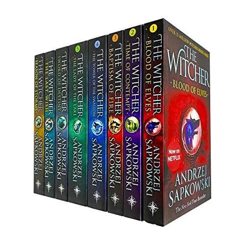Cover of Witcher Series by Andrzej Sapkowski 8 Books Collection Set NETFLIX