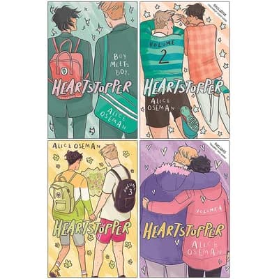 Cover of Heartstopper Series Volume 1-4 Books Collection Set By Alice Oseman Paperback