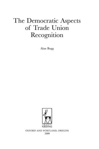 Cover of The Democratic Aspects of Trade Union Recognition