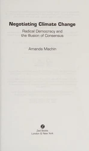 Cover of Negotiating Climate Change