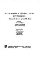 Cover of Applications of interactionist Psychology