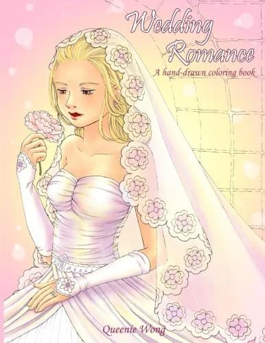 Cover of Wedding Romance - A hand-drawn coloring book