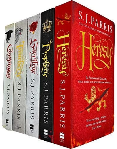 S. J. Parris 5 Books Collection Set (Heresy, Prophecy, Sacrilege, Treachery & Conspiracy)