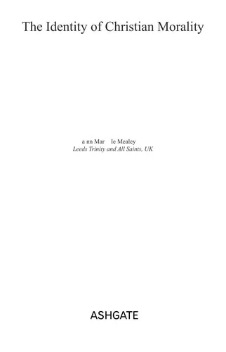 Cover of The Identity of Christian Morality
