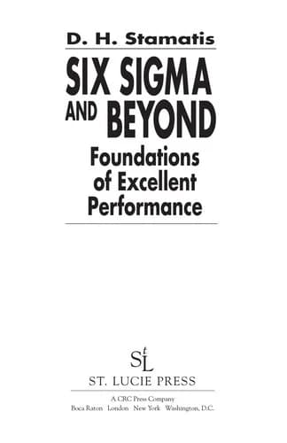 Cover of Six Sigma and Beyond