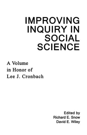 Cover of Improving Inquiry in Social Science