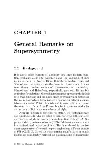 Cover of Supersymmetry In Quantum and Classical Mechanics