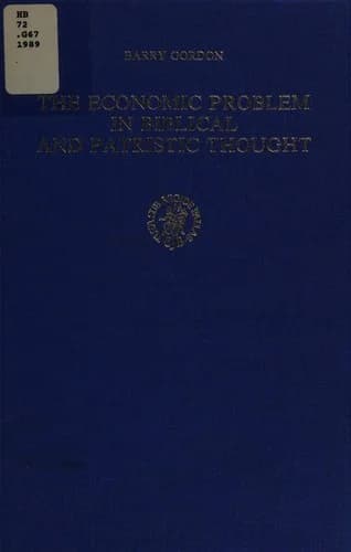 Cover of The Economic Problem in Biblical and Patristic Thought
