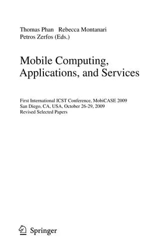 Cover of Mobile Computing, Applications, and Services