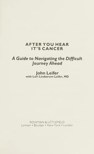 Cover of After You Hear It's Cancer