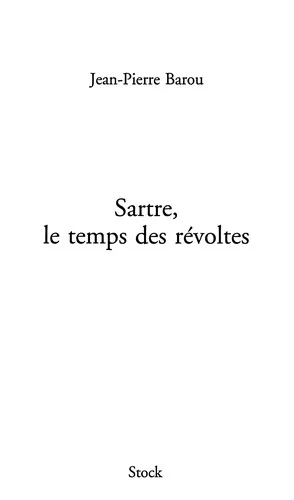 Cover of Sartre, le temps des révoltes