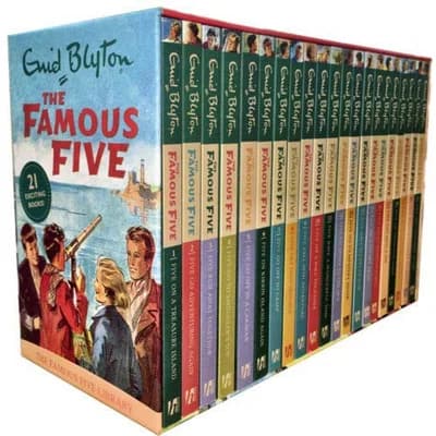 Cover of Famous Five 21 Books Complete Classic Edition Box Set ( Five on A Treasure Island )