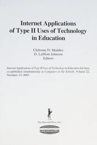 Cover of Internet Applications of Type II Uses of Technology in Education