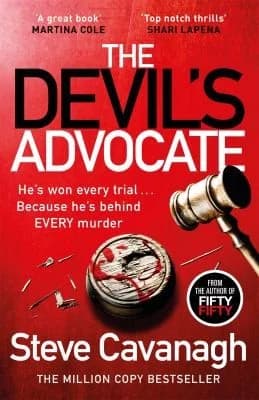 Cover of The Devil’s Advocate Steve Cavanagh Eddie Flynn Series Book Thriller Legal Mystery