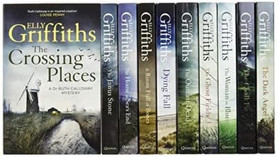 Cover of The Dr Ruth Galloway Mysteries 10 Books Box Set by Elly Griffiths (The Dark Angel, A Room Full of Bones, The Outcast Dead)