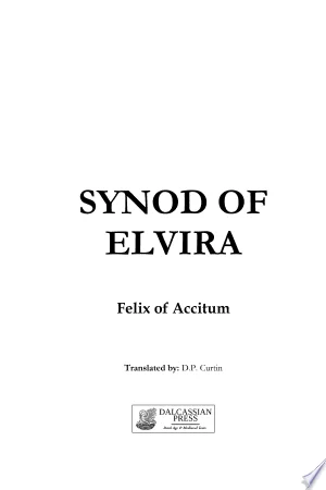 Cover of Synod of Elvira