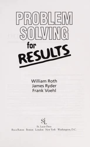 Cover of Problem Solving For Results
