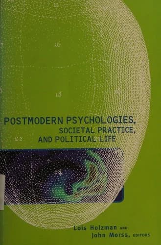 Cover of Postmodern Psychologies, Societal Practice, and Political Life