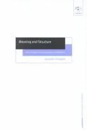 Cover of Meaning and Structure