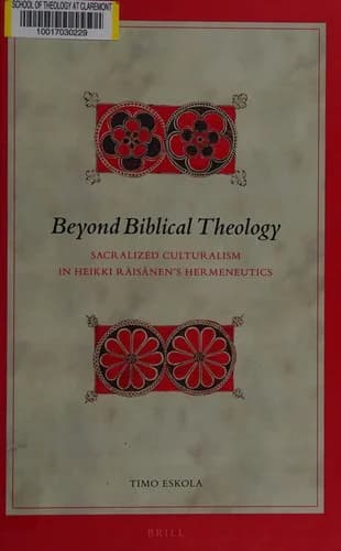 Cover of Beyond Biblical Theology