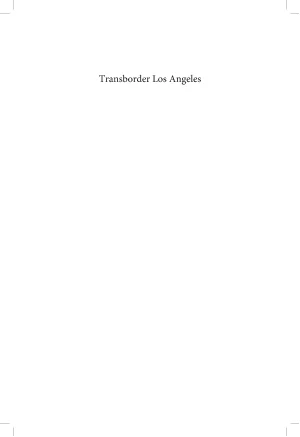 Cover of Transborder Los Angeles