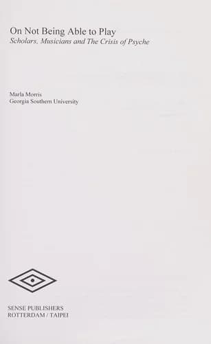 Cover of On not being Able to Play