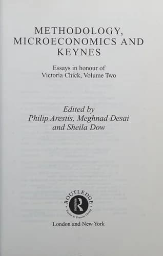 Cover of Methodology, Microeconomics and Keynes
