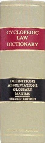 Cover of The Cyclopedic Law Dictionary Comprising the Terms and Phrases of