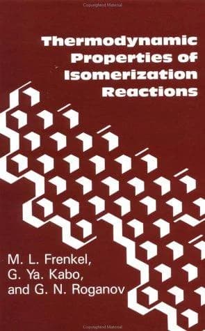 Cover of Thermodynamic Properties Of Isomerization Reactions