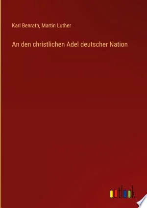 Cover of An den christlichen Adel deutscher Nation