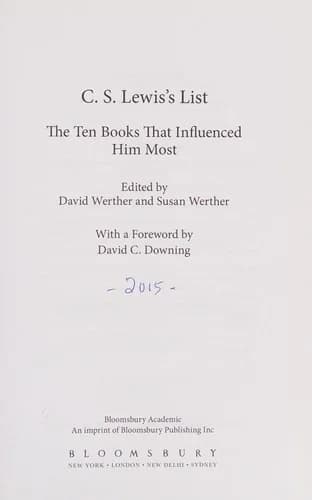 Cover of C. S. Lewis's List