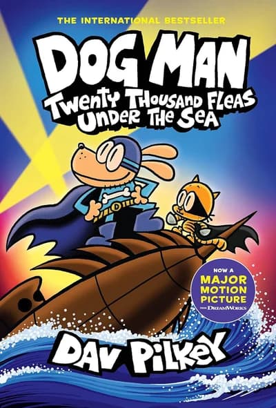 Cover of Dog Man 11: Twenty Thousand Fleas Under the Sea Dav Pilkey Kids Graphic Novel Book