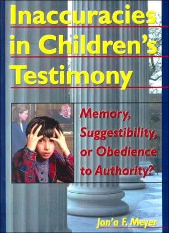 Cover of Inaccuracies in Children's Testimony