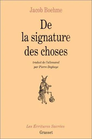 De la signature des choses